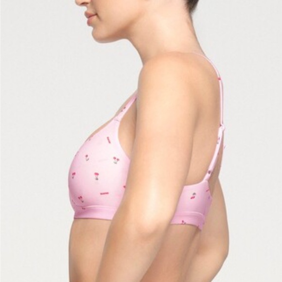 skims Fits Everybody Assorted cherry Scoop Bralette Pink Cherry Print size XL - Picture 5 of 11